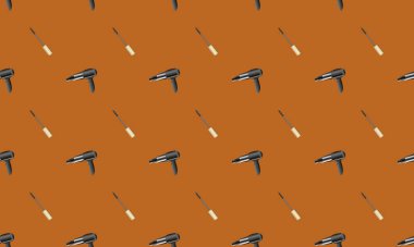 Farklı aksesuarlara sahip renkli arkaplan