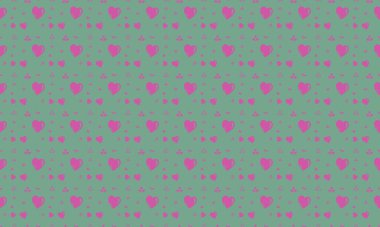 Farklı aksesuarlara sahip renkli arkaplan