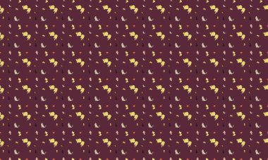 Farklı aksesuarlara sahip renkli arkaplan