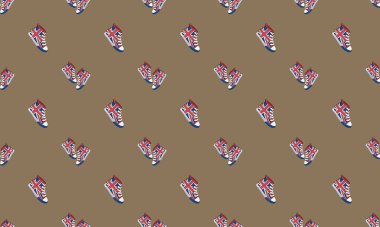 Farklı aksesuarlara sahip renkli arkaplan