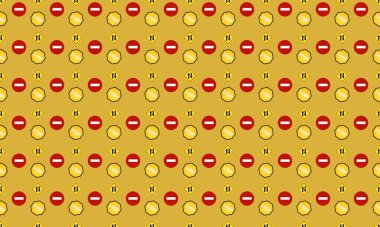 Farklı aksesuarlara sahip renkli arkaplan