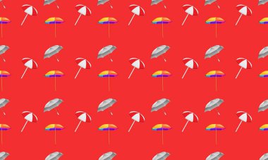 Farklı aksesuarlara sahip renkli arkaplan