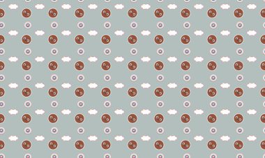 Farklı aksesuarlara sahip renkli arkaplan