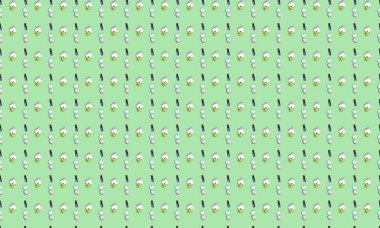 Farklı aksesuarlara sahip renkli arkaplan