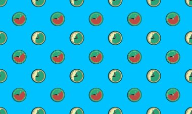 Farklı aksesuarlara sahip renkli arkaplan