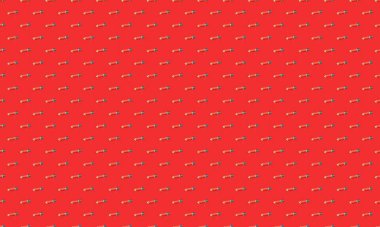 Farklı aksesuarlara sahip renkli arkaplan