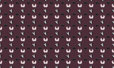 Farklı aksesuarlara sahip renkli arkaplan