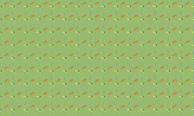 Farklı aksesuarlara sahip renkli arkaplan