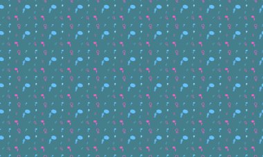 Farklı aksesuarlara sahip renkli arkaplan