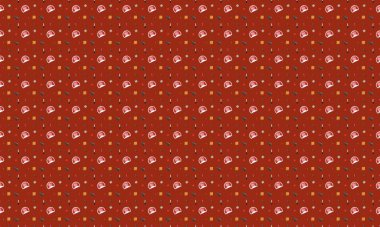 Farklı aksesuarlara sahip renkli arkaplan