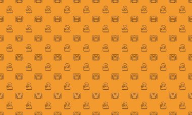 Farklı aksesuarlara sahip renkli arkaplan