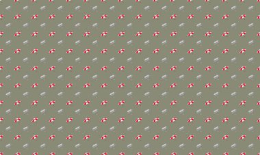 Farklı aksesuarlara sahip renkli arkaplan