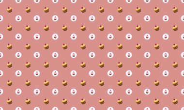 Farklı aksesuarlara sahip renkli arkaplan