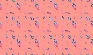 Farklı aksesuarlara sahip renkli arkaplan