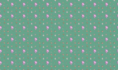 Farklı aksesuarlara sahip renkli arkaplan