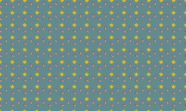 Farklı aksesuarlara sahip renkli arkaplan