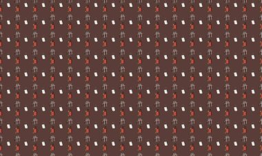 Farklı aksesuarlara sahip renkli arkaplan