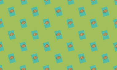 Farklı aksesuarlara sahip renkli arkaplan