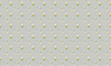 Farklı aksesuarlara sahip renkli arkaplan