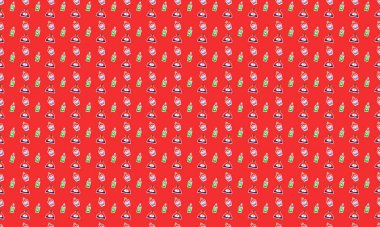 Farklı aksesuarlara sahip renkli arkaplan