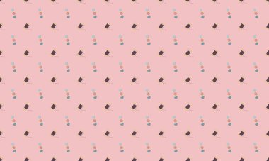 Farklı aksesuarlara sahip renkli arkaplan