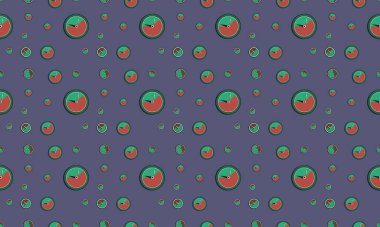 Farklı aksesuarlara sahip renkli arkaplan