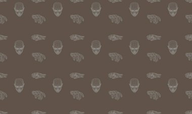 Farklı aksesuarlara sahip renkli arkaplan