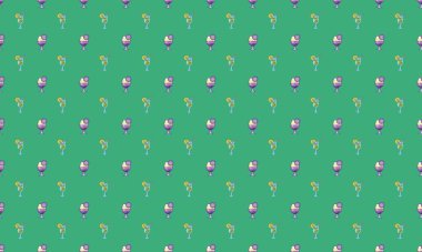 Farklı aksesuarlara sahip renkli arkaplan