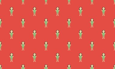 Farklı aksesuarlara sahip renkli arkaplan