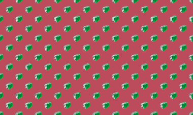 Farklı aksesuarlara sahip renkli arkaplan