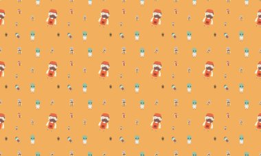 Farklı aksesuarlara sahip renkli arkaplan