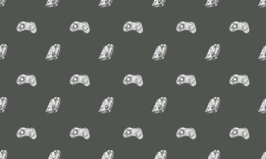 Farklı aksesuarlara sahip renkli arkaplan