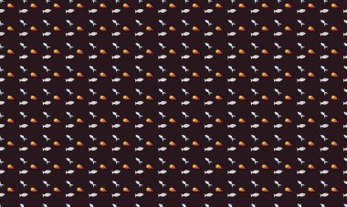 Farklı aksesuarlara sahip renkli arkaplan