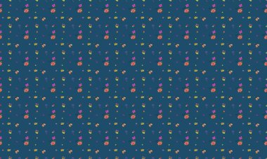 Farklı aksesuarlara sahip renkli arkaplan