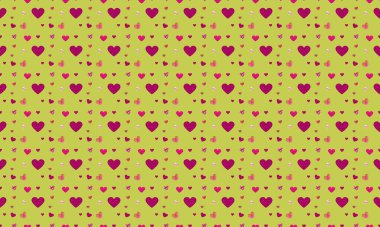 Farklı aksesuarlara sahip renkli arkaplan