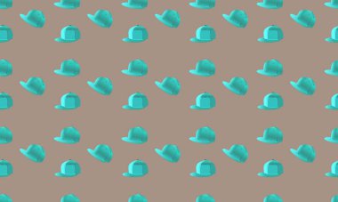 Farklı aksesuarlara sahip renkli arkaplan