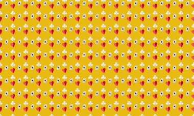 Farklı aksesuarlara sahip renkli arkaplan