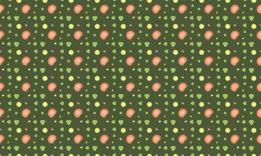 Farklı aksesuarlara sahip renkli arkaplan