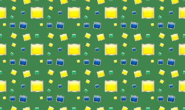 Farklı aksesuarlara sahip renkli arkaplan