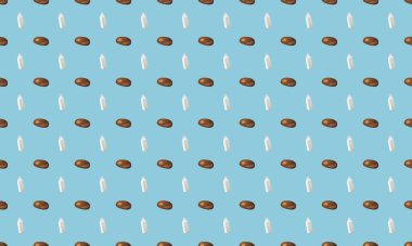 Farklı aksesuarlara sahip renkli arkaplan