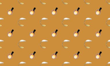 Farklı aksesuarlara sahip renkli arkaplan