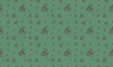 Farklı aksesuarlara sahip renkli arkaplan