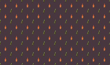 Farklı aksesuarlara sahip renkli arkaplan