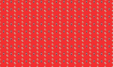 Farklı aksesuarlara sahip renkli arkaplan