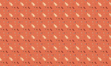 Farklı aksesuarlara sahip renkli arkaplan