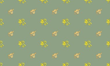 Farklı aksesuarlara sahip renkli arkaplan