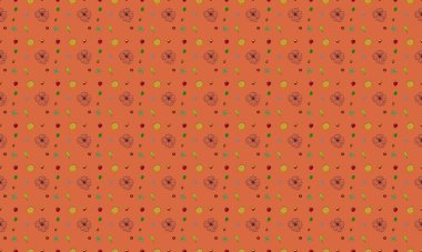 Farklı aksesuarlara sahip renkli arkaplan