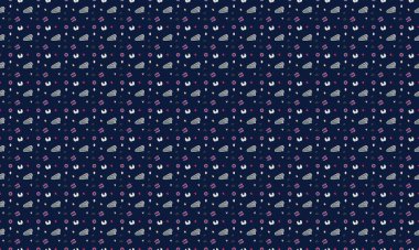 Farklı aksesuarlara sahip renkli arkaplan