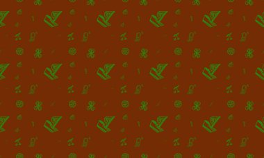 Farklı aksesuarlara sahip renkli arkaplan