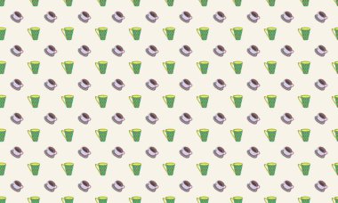 Farklı aksesuarlara sahip renkli arkaplan